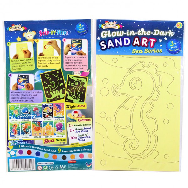 Glow-in-the-dark Sand Art - Sea Series