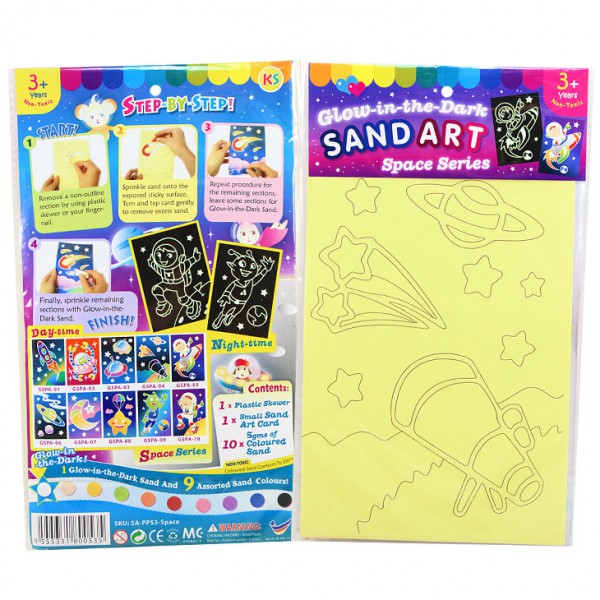Glow-in-the-dark Sand Art - Space Series