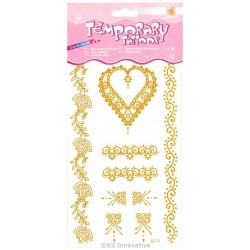 Temporary Glitter Tattoo - Gold Mix Pack of 5 Temporary Glitter Tattoo - Gold Mix Pack of 5