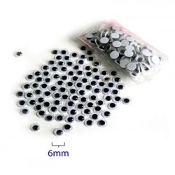 6mm Wiggly Eye Pack of 100