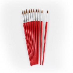 Paint Brush (Red) Pack of 10