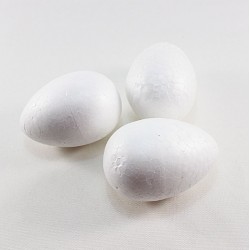 Polyfoam Egg Shape 6.5x9.5cm Pack of 10 