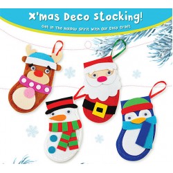 Felt Christmas Deco Stocking Kit - Pack of 4 Felt Christmas Deco Stocking Kit - Pack of 4