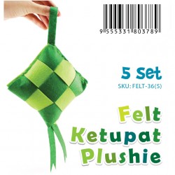 Felt Ketupat Plushie Pack of 5 Felt Ketupat Plushie Pack of 5