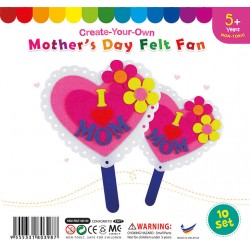 Felt Mother's Day Fan Pack of 10 Felt Mother's Day Fan Pack of 10