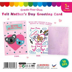 Felt Mother's Day Greeting Card Pack of 10 Felt Mother's Day Greeting Card Pack of 10