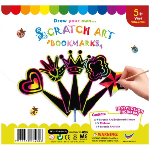 Scratch Art Bookmarks 5 Pack