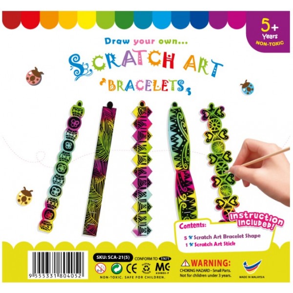 Scratch Art Bracelets 5 Pack