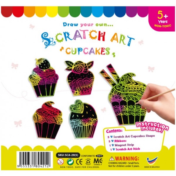 Scratch Art Cupcakes 5 Pack